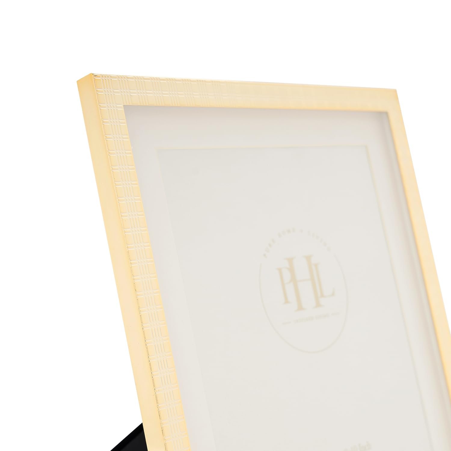 PURE HOME + LIVING Gold Plated Geometric Pattern Metal Photo Frame, Tabletop Gold Plated Photoframe With Metel Finish Picture Frames Home & Wall Decoration (8X10 Inches,Pack Of 1) - Image 4