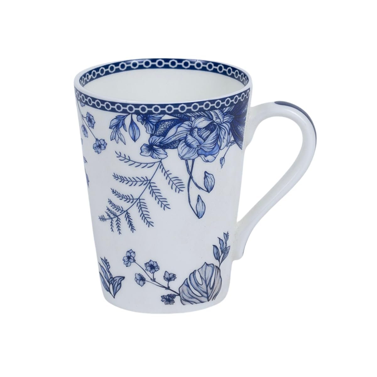 GOLDEN QUEEN'S Ceramic Coffee Mug Set of 1 | 300 ml Tea & Milk Mug for Daily Use | Microwave Safe Single Mug - Blue Palm - Image 6