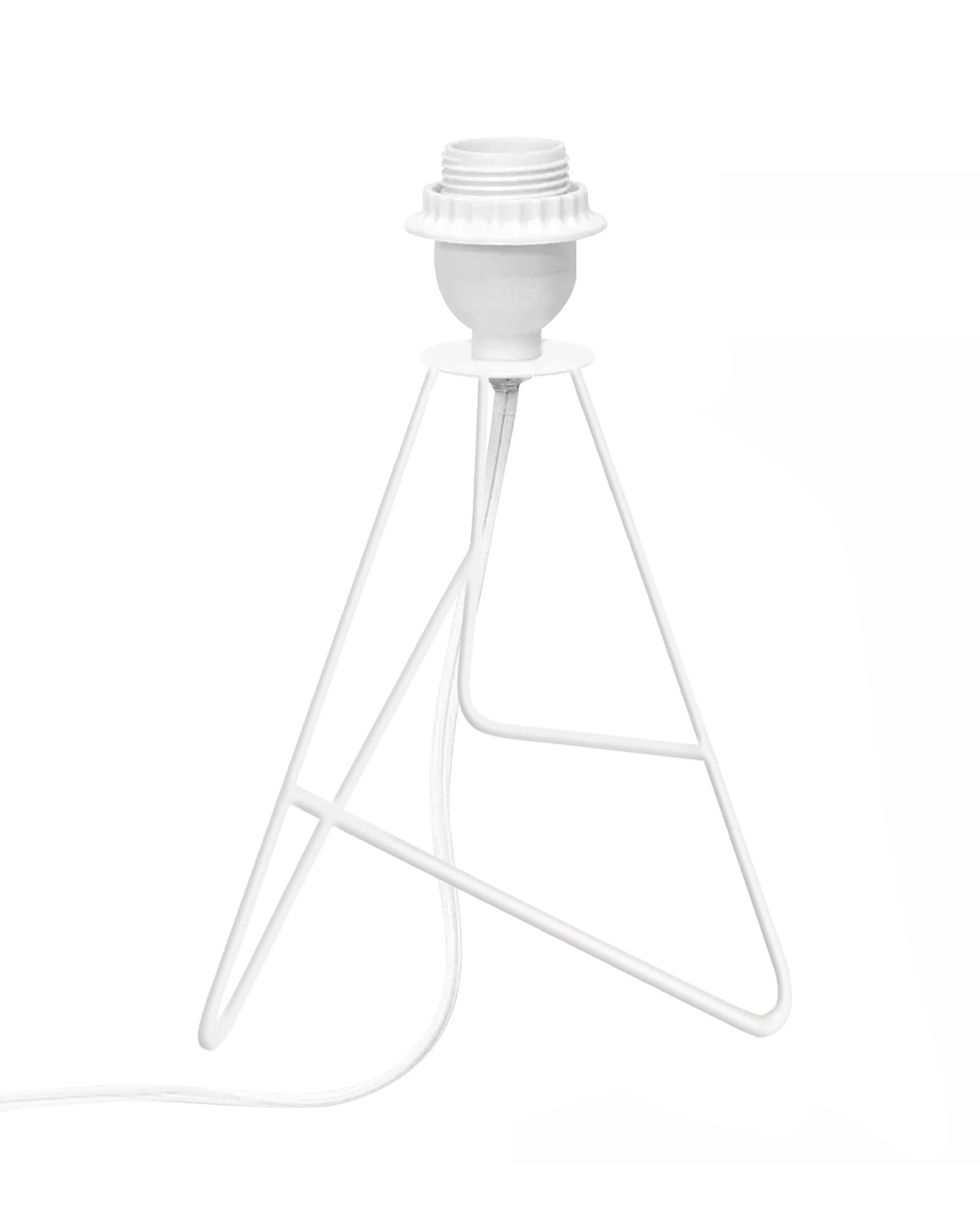 Homesakeยฎ Retro Down to the Wire Metal Table Lamp with Fabric Shade, Bedside Lamp Gift Housewarming Home Living Room, Pleated Shade (Off-White) - Image 4