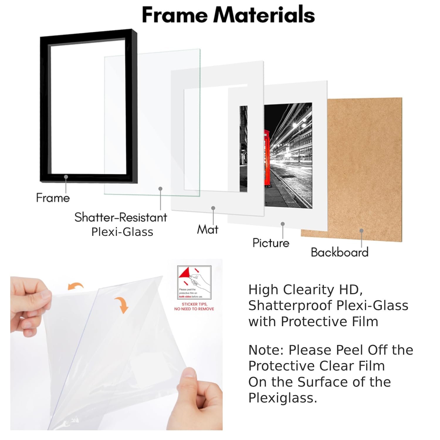 Art Street Family Tree Wall Photo Frame Set Pack of 11 with 9 MDF Cutouts for Home Decoration | Wall Photo Frame Collage for Living Room Bedroom | 5x5, 5x7, 8x12 Inch - Image 6