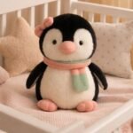 SCOOBA Super Cute panguin with Scarf 35cm Height for Your Loved Ones (Scarf Penguin Black)