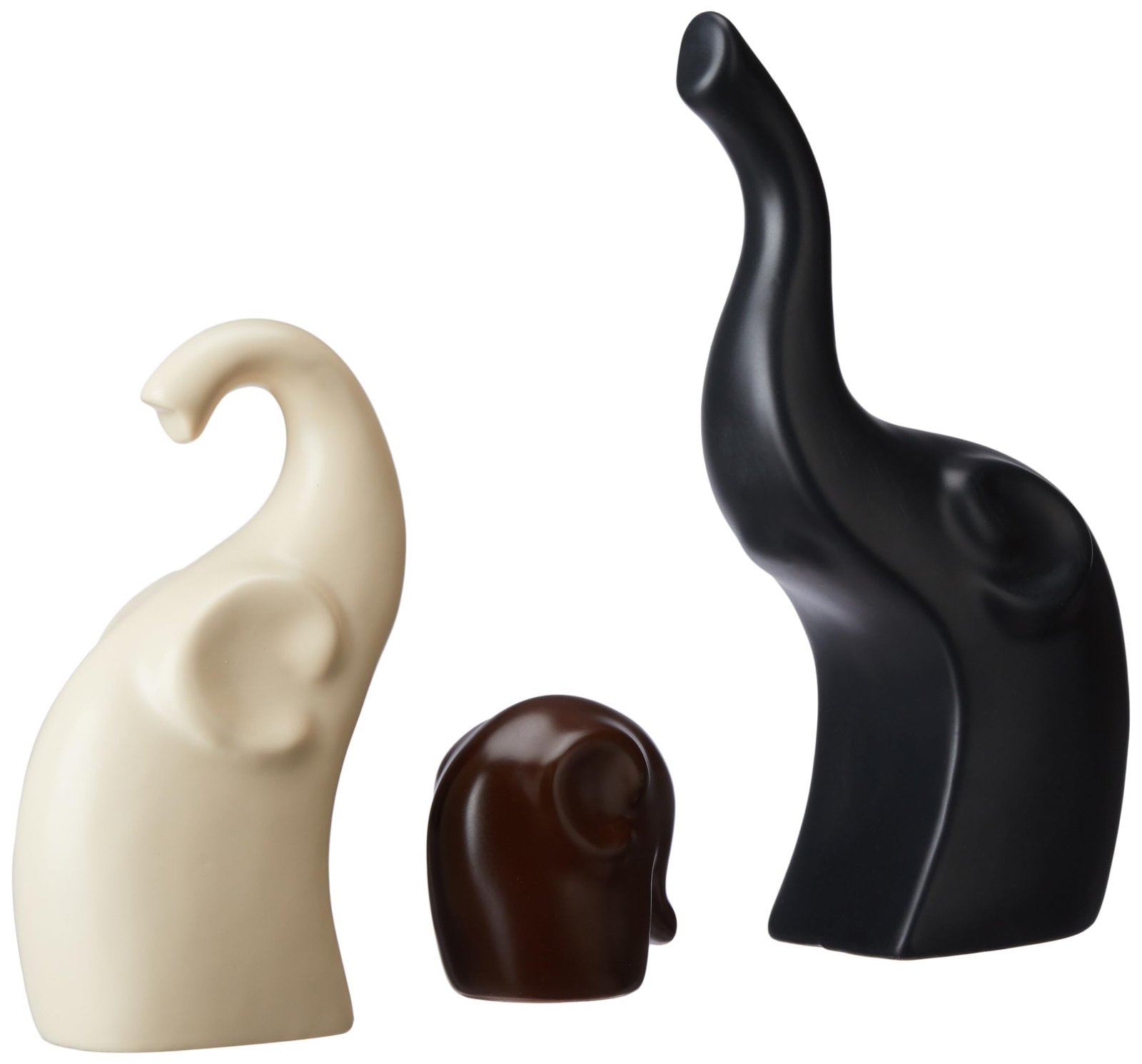 Amazon Basics Home Décor Elephant Family Matte Finish Ceramic Fantasy Figures(Set of 3 Piece,Multicolor) - Image 5