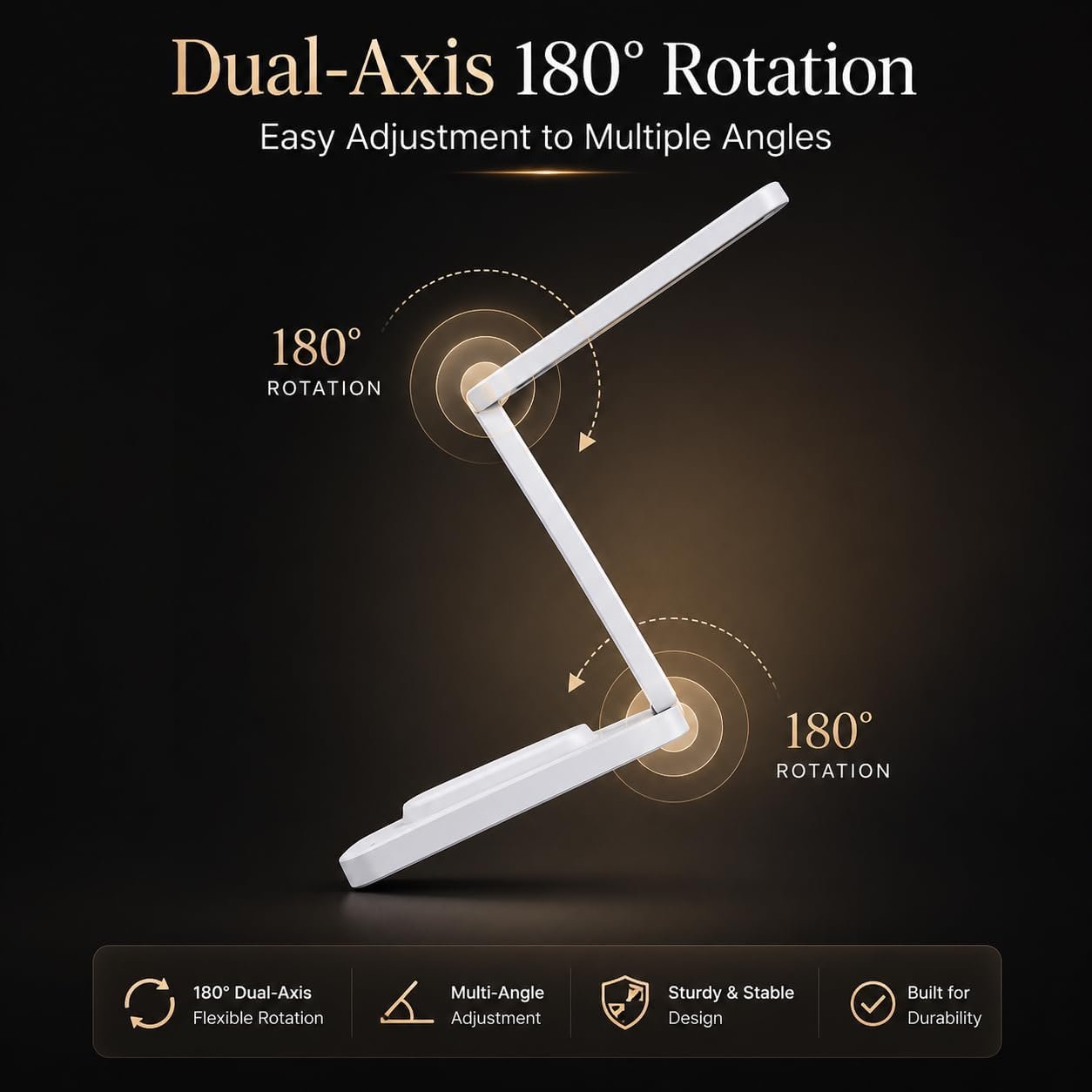 Fulminare Plastic LED Desk Lamp Dimmable Reading Table Lamp with USB Charging Port 3 Colour Mode,Touch Control Eye Caring, Desk for Study, Work (Pawn) - Image 4