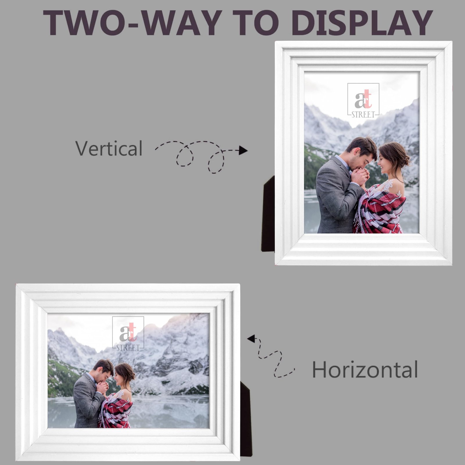 Art Street Table Photo Frame/Picture Frame for Desk (Photo Size 5x7 And 4x6) Designer Photo Frame for Home and Office Table Decor (Set of 2) - Image 4