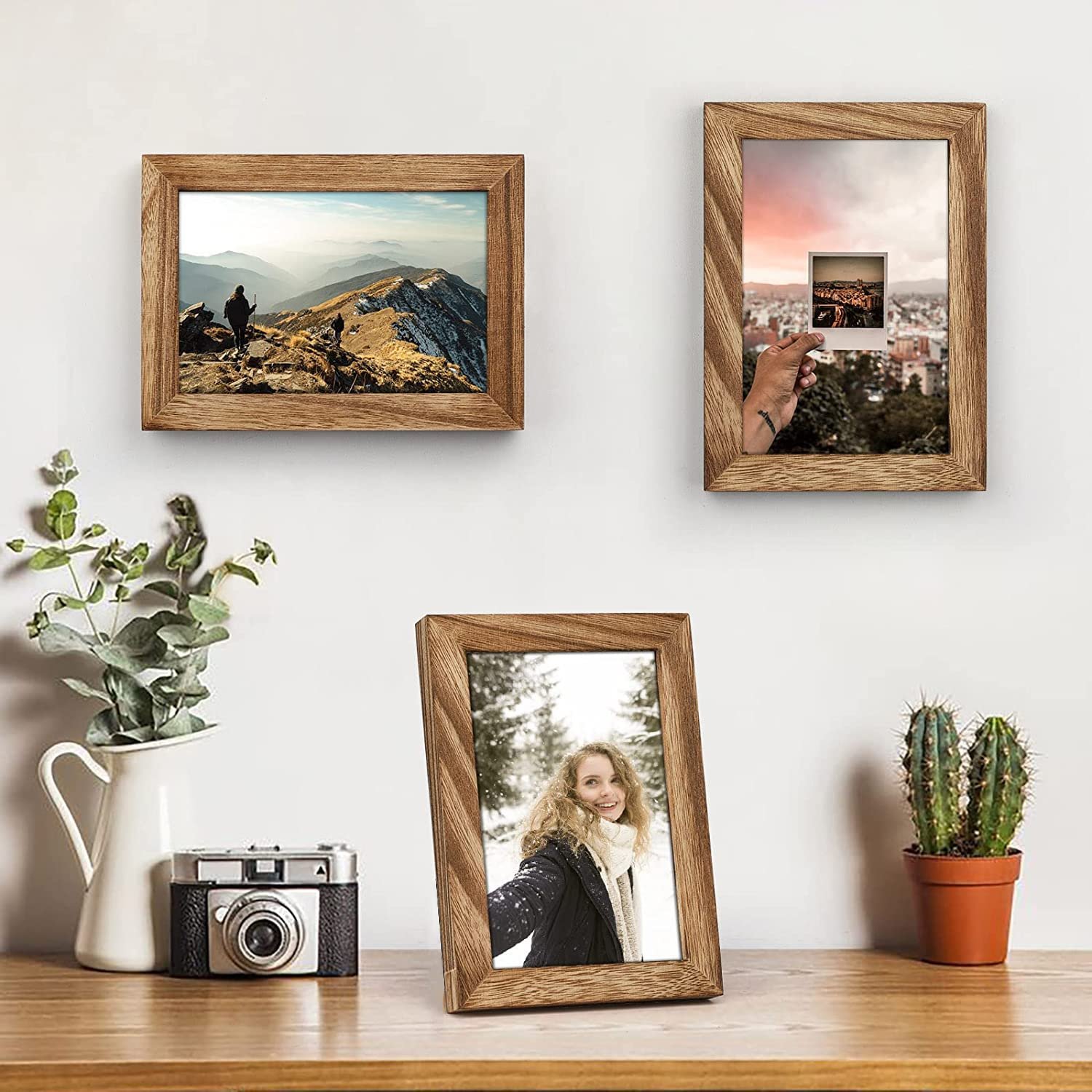 UHUD CRAFTS Wooden Table-Top&Wall Hanging Photo Frame|Solid Wood Picture Frame For Table Decor,Wall Decor,Office Decor&Home Decor(4X6 Inches),Rectangular - Image 6