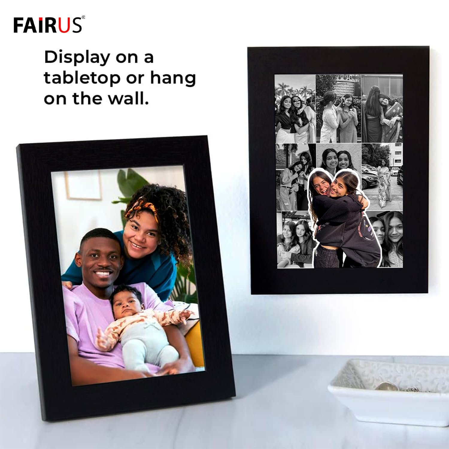 Fairus CUSTOMISED Photo Collage Frame, Spotify Photo Frame with Black Border | 4x6 Inches Gift for Birthday and Friendship, Wall Mountable Picture Display (Black Collage Frame) - Image 3