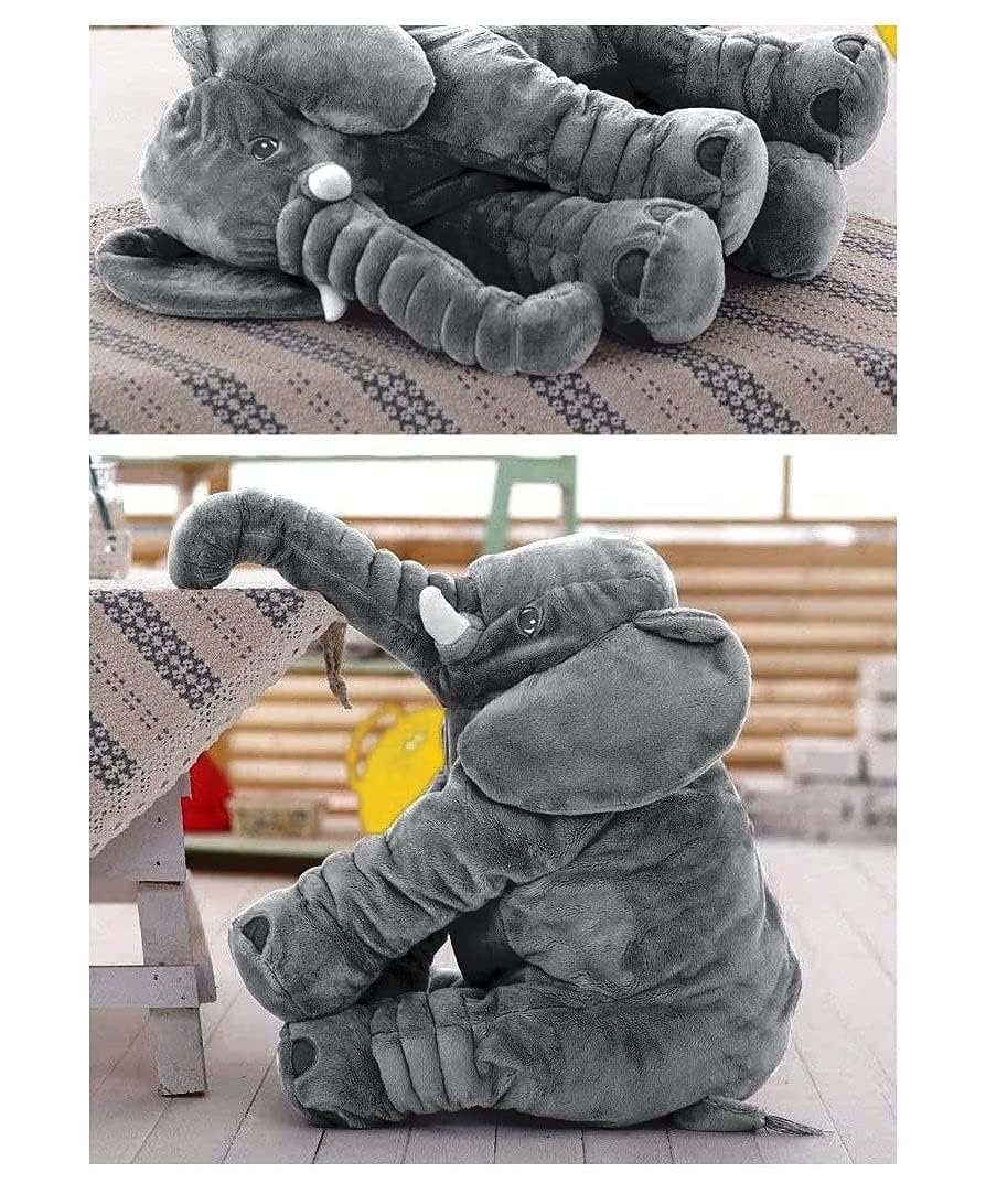 TeddyTwist Elephant Soft Toy, Big Size Fibre Filled Stuffed Animal Plush Hugging Toy for Kids (60 cm) (Grey) - Image 2