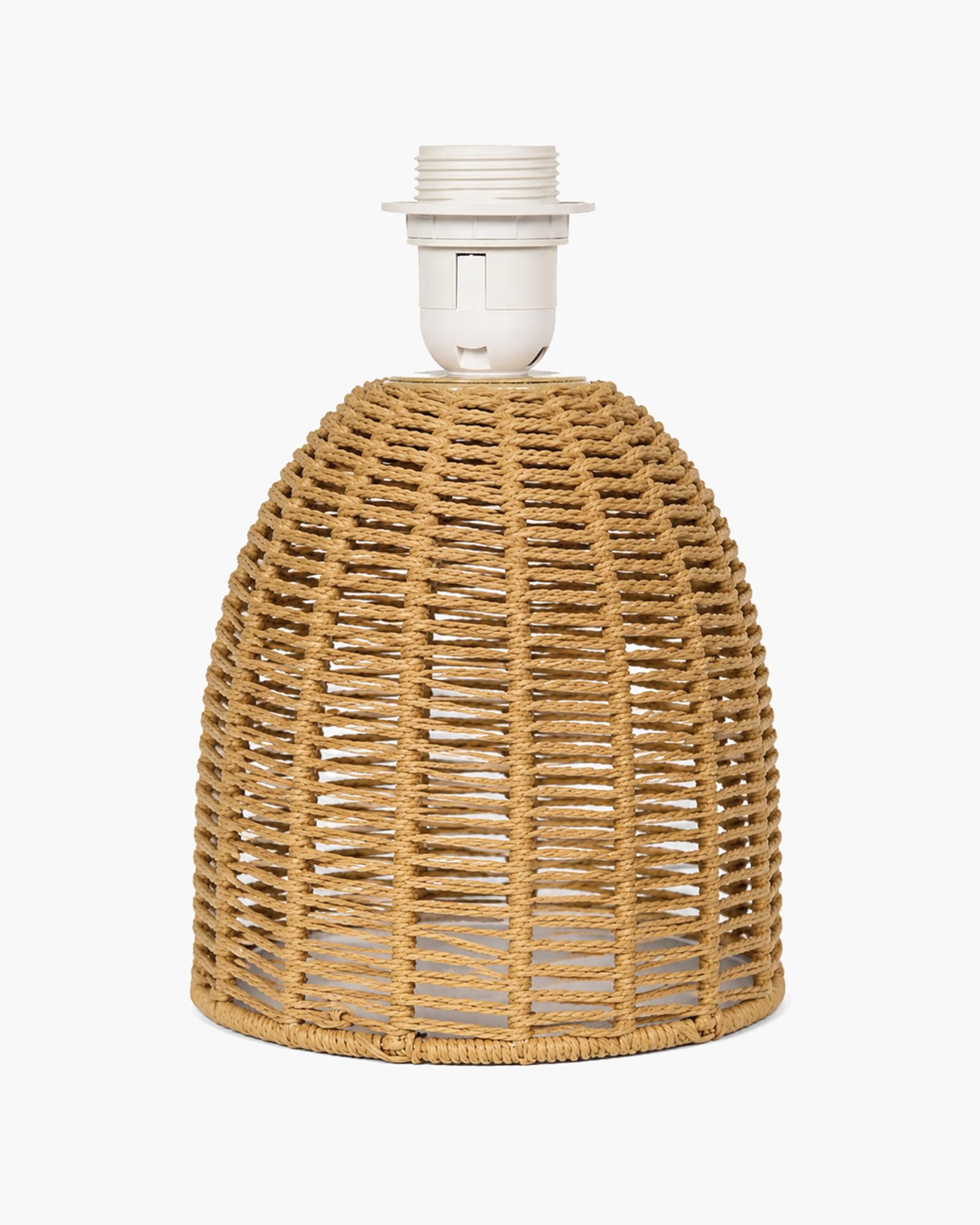 Homesake® Handwoven Rattan Table Lamp with Rajasthani Art Fabric Shade, Decorative Raffia Cane Bedside Lamp for Bedroom, Boho Table Lamp for Living Room, E27 Holder, Warm Ambient Home Decor Lighting - Image 4