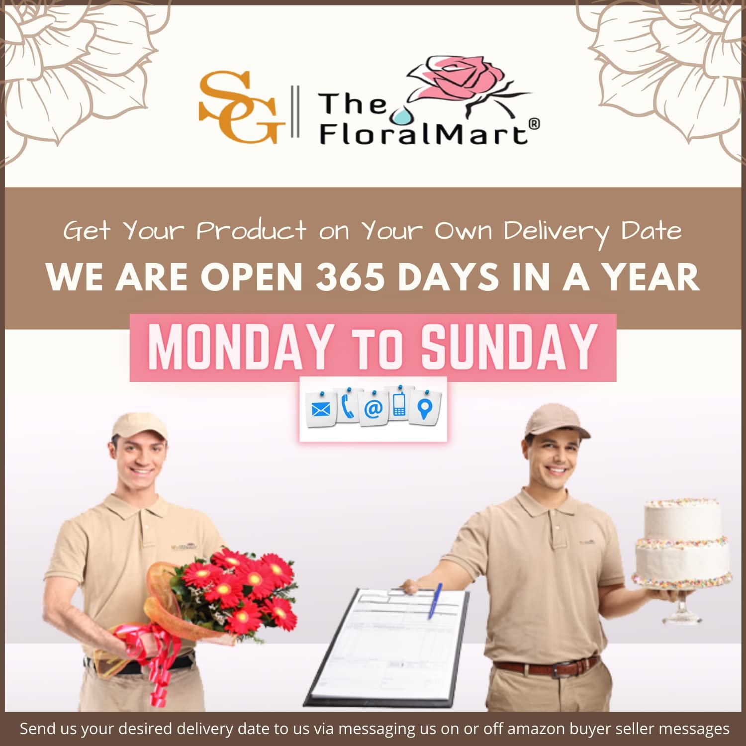 The FloralMart Fresh Flowers Bouquet of Roses in Stylish Wrapping with Seasonal Fillers, for Birthday Gift, Anniversary Gift, Mothers Day Gift (Pink, Bunch of 10, Paper Wrapping) - Image 3