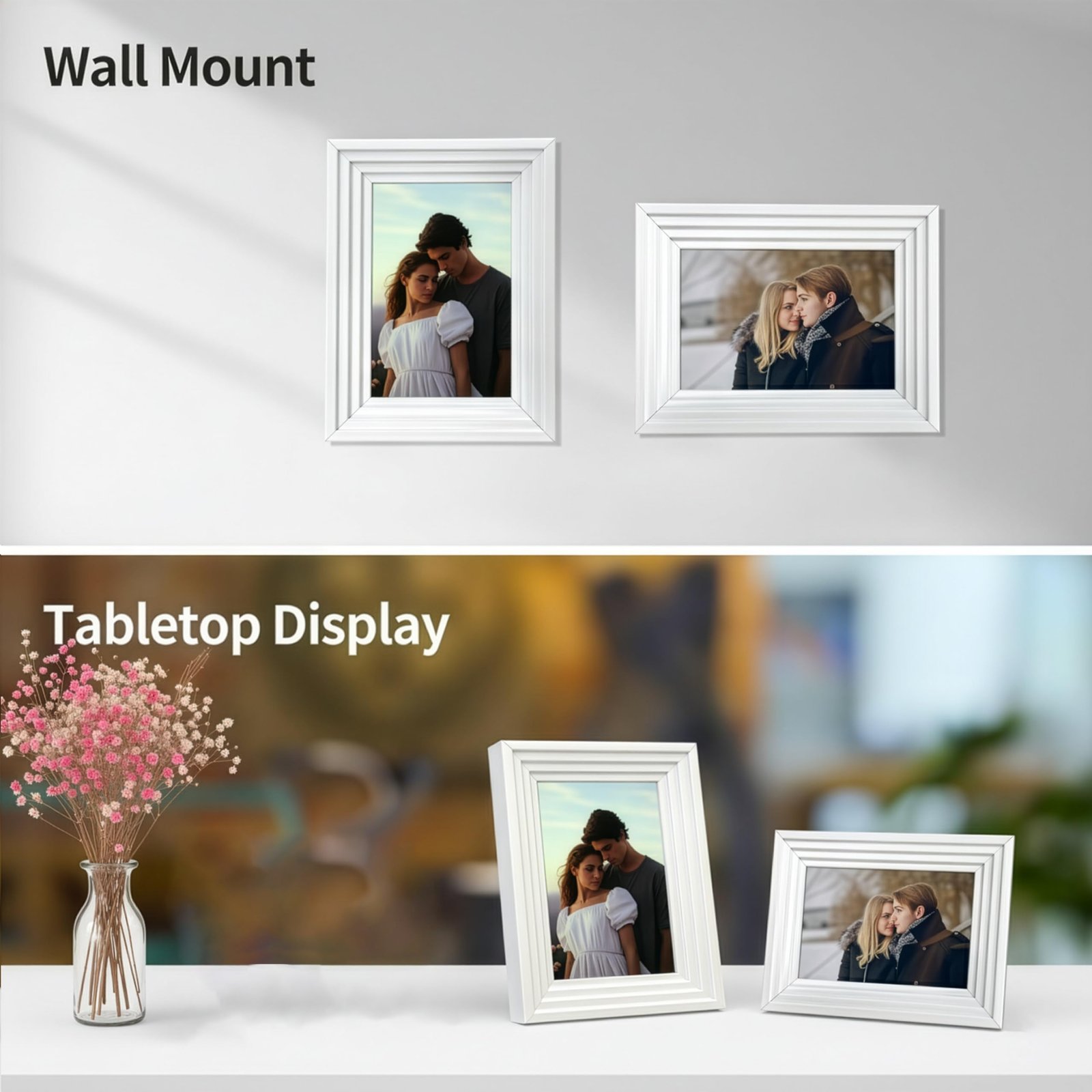 Art Street Table Photo Frame/Picture Frame for Desk (Photo Size 5x7 And 4x6) Designer Photo Frame for Home and Office Table Decor (Set of 2) - Image 6