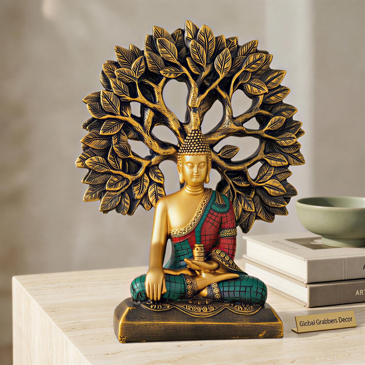 Global Grabbers Buddha Statue Showpiece Idol Home Decor Decoration Items for Living Room and Gifts - Image 9