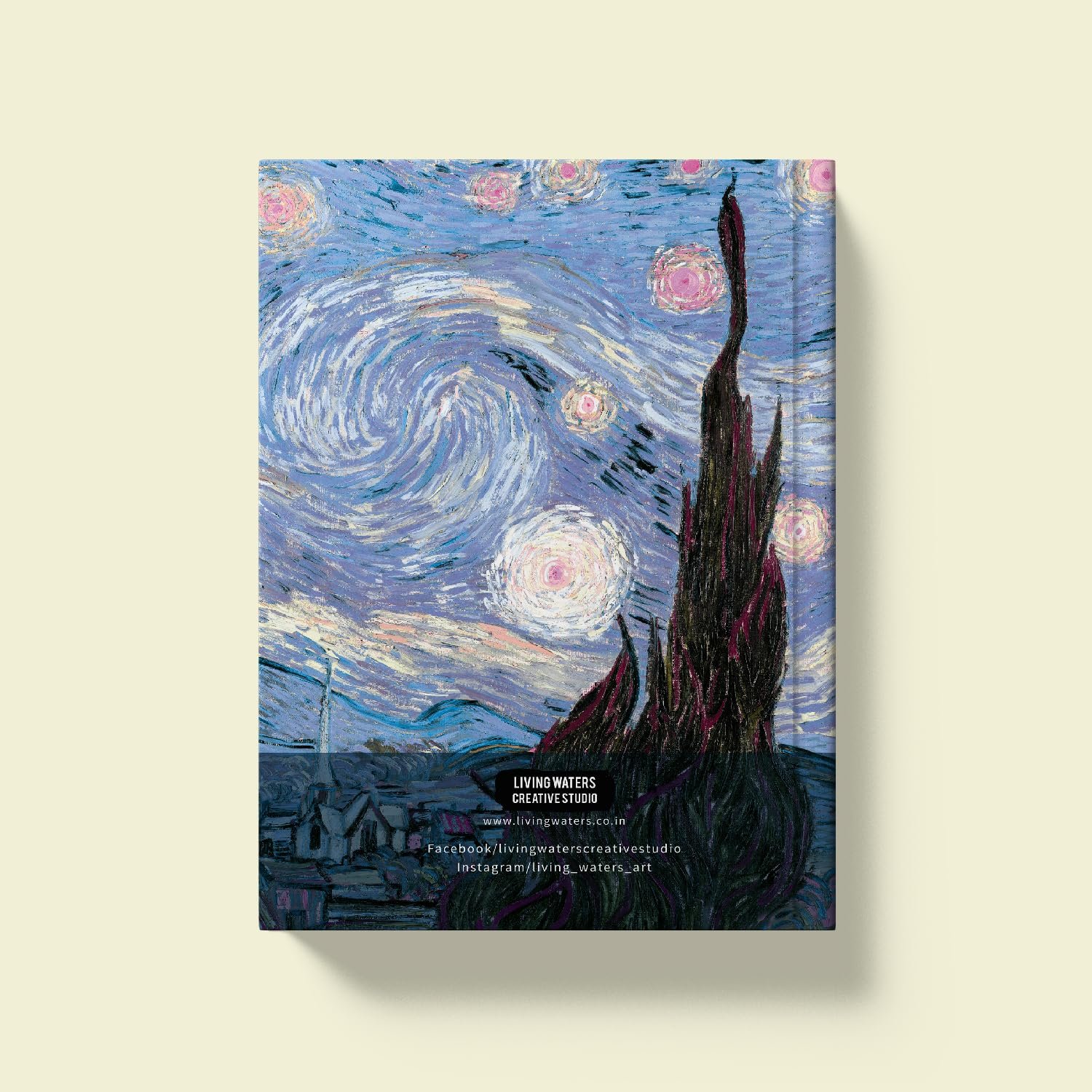 Hard Cover Diary for Office, Writing & Sketching -Van Gogh Inspired Unruled A5 Size HardBound Journal with 200 Pages, 80 GSM Non-Bleed Paper, Study Planner Notebook for Students & Artists-Starry Night - Image 3