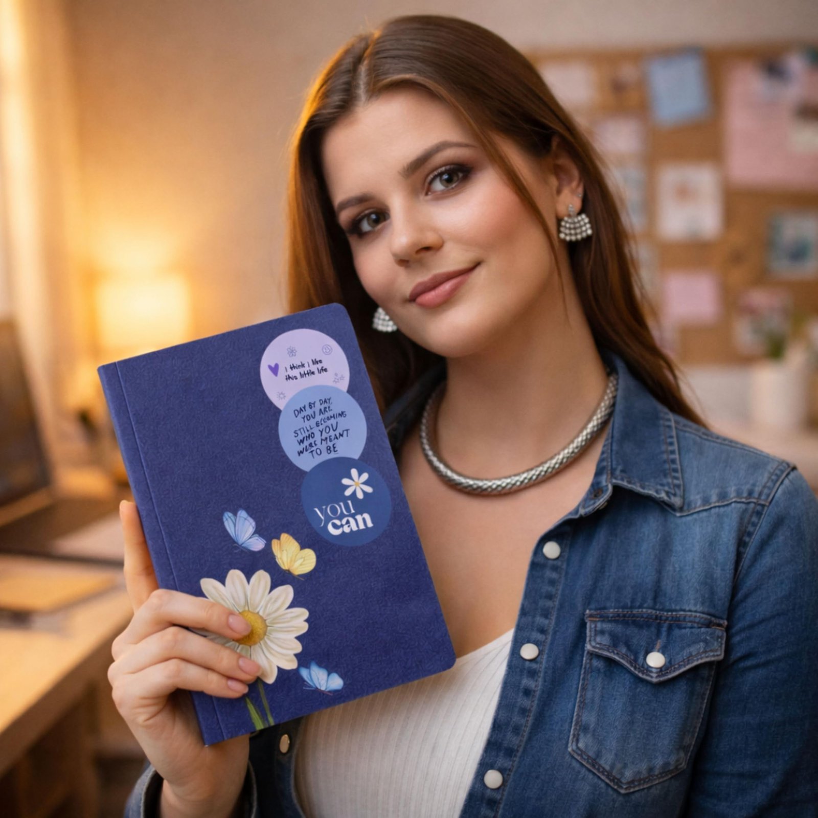 CRAFTOPIX Motivational Floral A5 Notebook Diary | 192 pages Softbound - Image 2