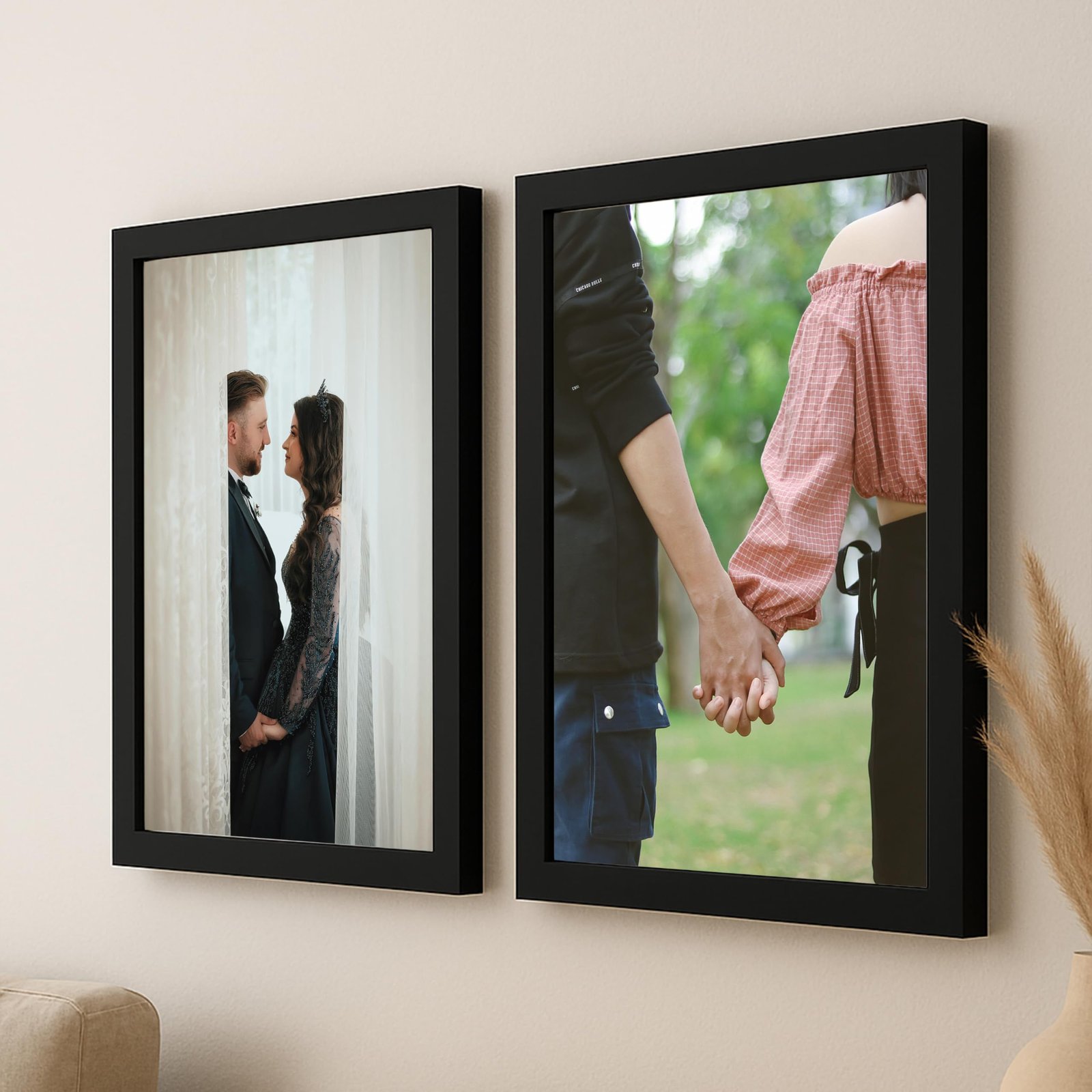 Art Street A4 Document Photo Frame Set of 2 Black Photo Frames for Home and Office decoration (Photo Size 8 x 12 Inches) - Image 2