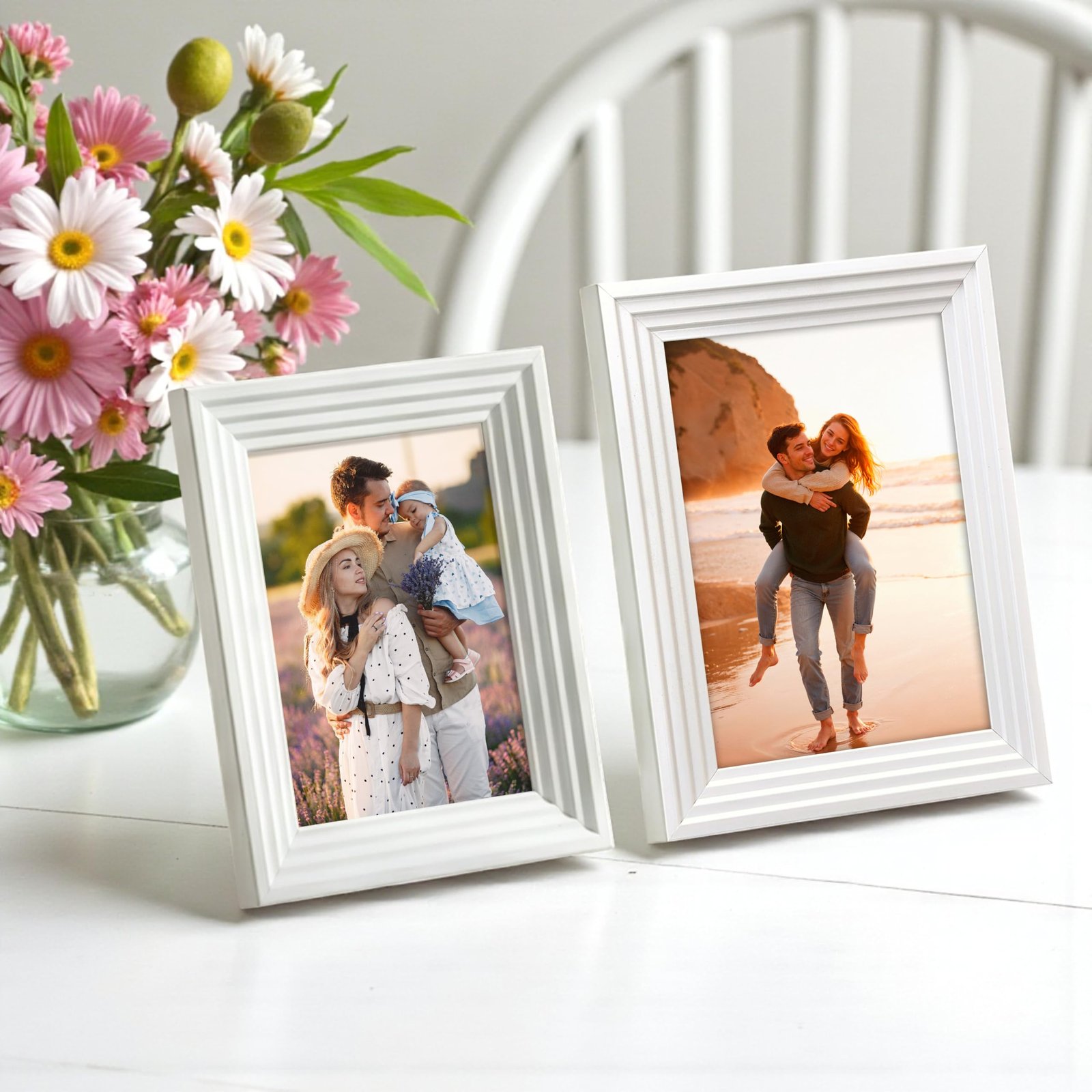 Art Street Table Photo Frame/Picture Frame for Desk (Photo Size 5x7 And 4x6) Designer Photo Frame for Home and Office Table Decor (Set of 2) - Image 5